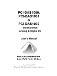 PCI-DAS1000, PCI-DAS1001 & PCI