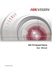 HD-TVI Speed Dome User Manual