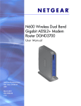 N600 Wireless Dual Band Gigabit ADSL2+ Modem Router