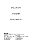 Scorpio 1000 User`s Manual