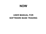 USER MANUAL FOR SOFTWARE BASE TRADING
