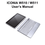 ICONIA W510 / W511 User`s Manual