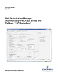 Well Optimization Manager User Manual