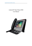 Android IP Video Phone D900 User Manual