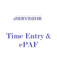The Time Entry and ePAF User Manual