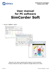 User manual for PC software SimCorder Soft