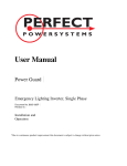 User Manual - Perfect Power Systems
