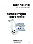 Body Pass Plus Software Program User`s Manual