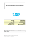 HP Internet Handset Certification Results
