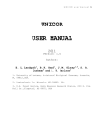 unicor user manual - Computational Ecology Laboratory