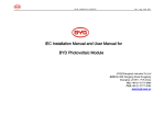 IEC Installation Manual and User Manual for BYD