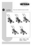 Etesia Pro 46 mower range Uk operators owners manual to