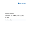 SB5101U and SB5101N DOCSIS 2.0 Cable Modem