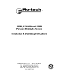 Flo-tech PFM6 Digital Portable Hydraulic Tester Manual