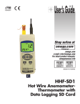 Hot Wire Anemometer/Thermometer HHF