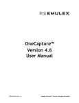 OneCapture&trade; Version 4.6 User Manual