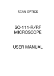 SO-111-R/RF MICROSCOPE USER MANUAL