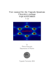 User manual for the Uppsala Quantum Chemistry