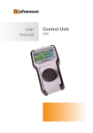 User manual 6565 Control unit