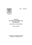 ANNALS OF THE UNIVERSITY OF PETROŞANI