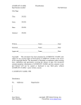 (COMPANY NAME) Classification Specification number File