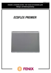 Instalační a uživatelská příručka konvektoru Ecoflex PREMIER