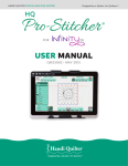 HQ Pro-Stitcher for Infinity User Manual