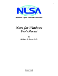 Nova for Windows` User`s Manual