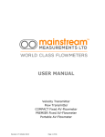 USER MANUAL - Mainstream Measurements LTD