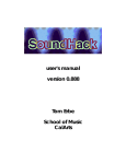 SoundHack manual