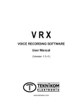 VOICE RECORDING SOFTWARE User Manual