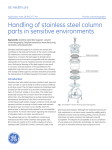 Handling of stainless steel column parts in sensitive environments