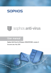 Sophos Anti-Virus for Windows 2000/XP/2003 user manual