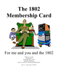 1802 Membership Card Manual