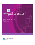 Jaws: PDF Creator User Manual
