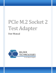 PCIe M.2 Socket 2 Test Adapter User Manual