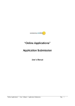 &ldquo;Online Applications&rdquo; Application Submission - Iscrizioni Online