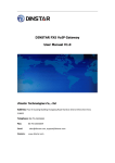 DINSTAR FXS VoIP Gateway User Manual V1.0