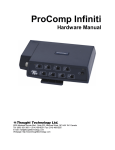 ProComp Infiniti Manual - Thought Technology, Ltd.