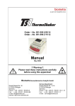 TS1 ThermoShaker user manual (English)
