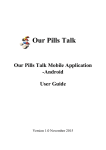 User Manual - Our Pills Talk