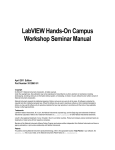 LabVIEW Hands-On Campus Workshop Seminar Manual