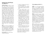 Using Your Cell Phone To Call 9-1-1