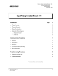 Input Analog Function Module -101