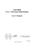 CM110HR VGA + Flat Panel utilityModule User`s Manual