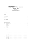 ACOPOST: User manual