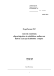 General conditions of participation in exhibitions and events of the