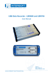 USB Data Recorder - UDR600 and UDR765