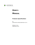 Products Specifications User`s Manual