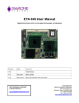 User Manual ETX 945 - Diamond Systems Corporation